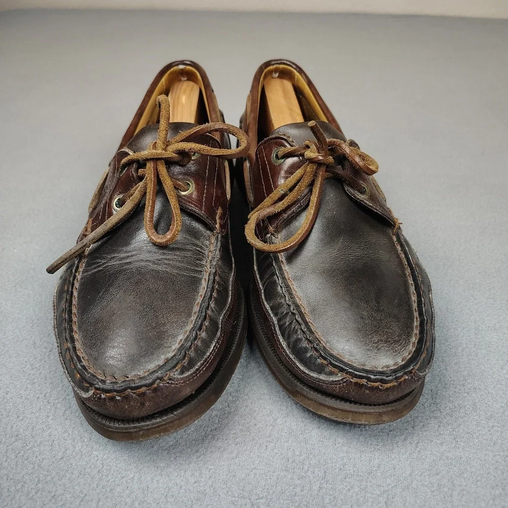 MEPHISTO Hurrikan Spinnaker Boat Shoes Loafers US 9 / UK 8.5 Chestnut Leather